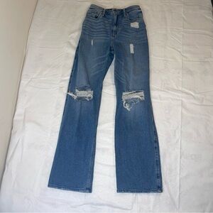 Hollister Distressed 0R Ultra High Rise Dad Vintage Stretch Jeans